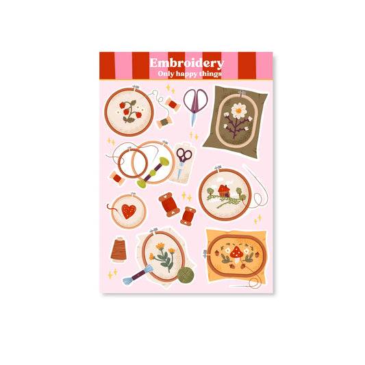 Embroidery Sticker Sheet