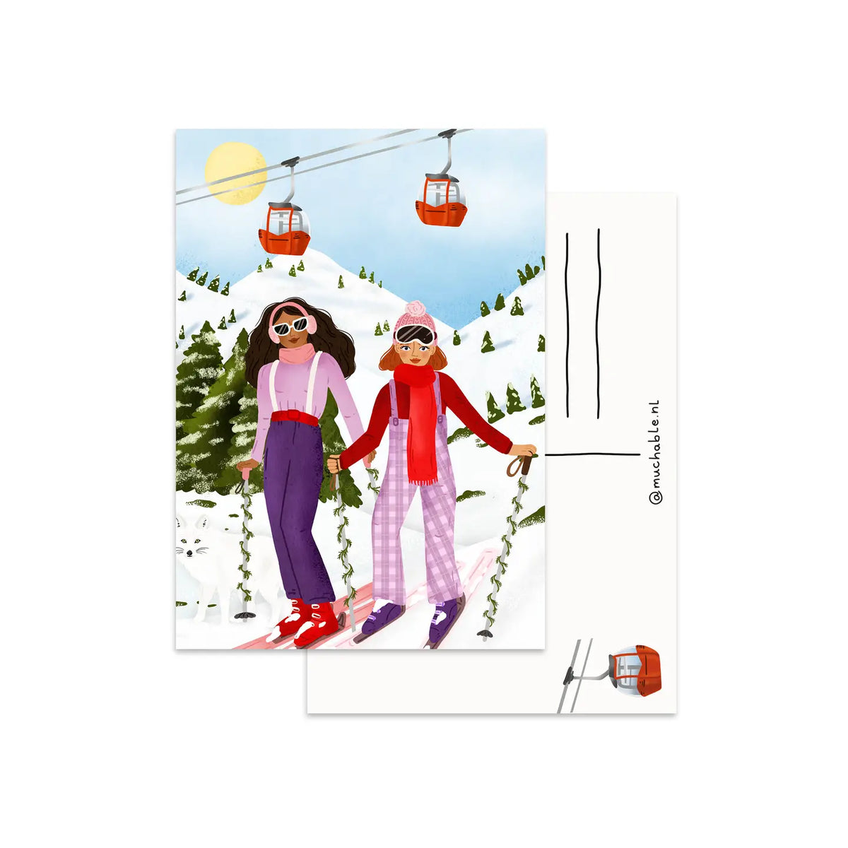 Girls' Ski Trip Postcard