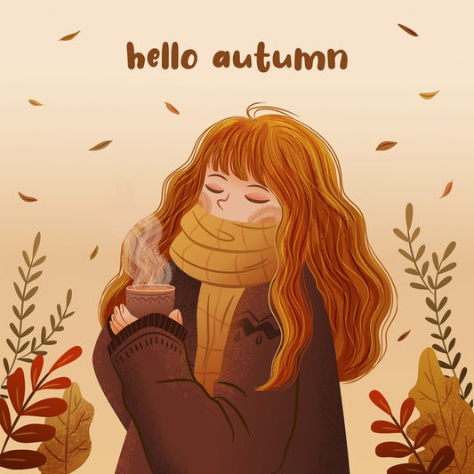 Cozy Hello Autumn Postcard