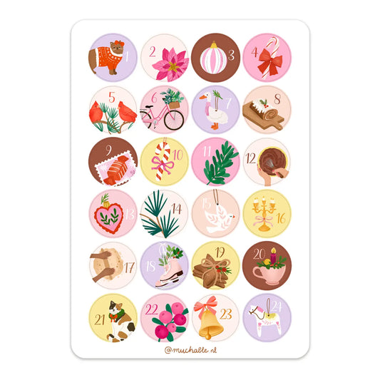 Advent Calendar II Sticker Sheet