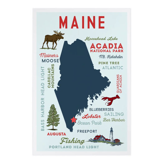 Ocean Park, Maine Typography & Icons
