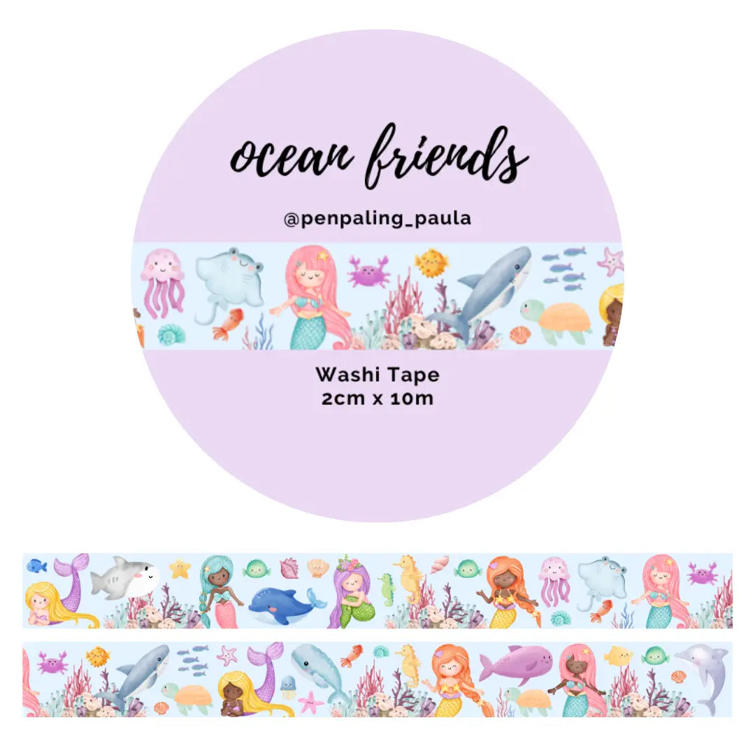 Ocean Friends Washi Tape (Wide)