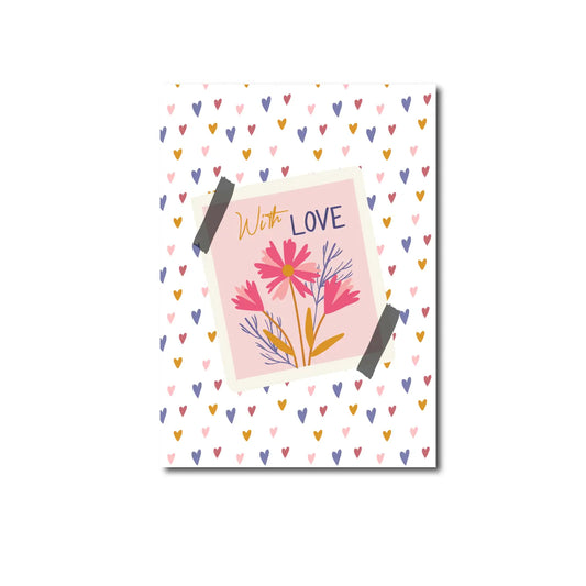 Flowers and Love Postcard