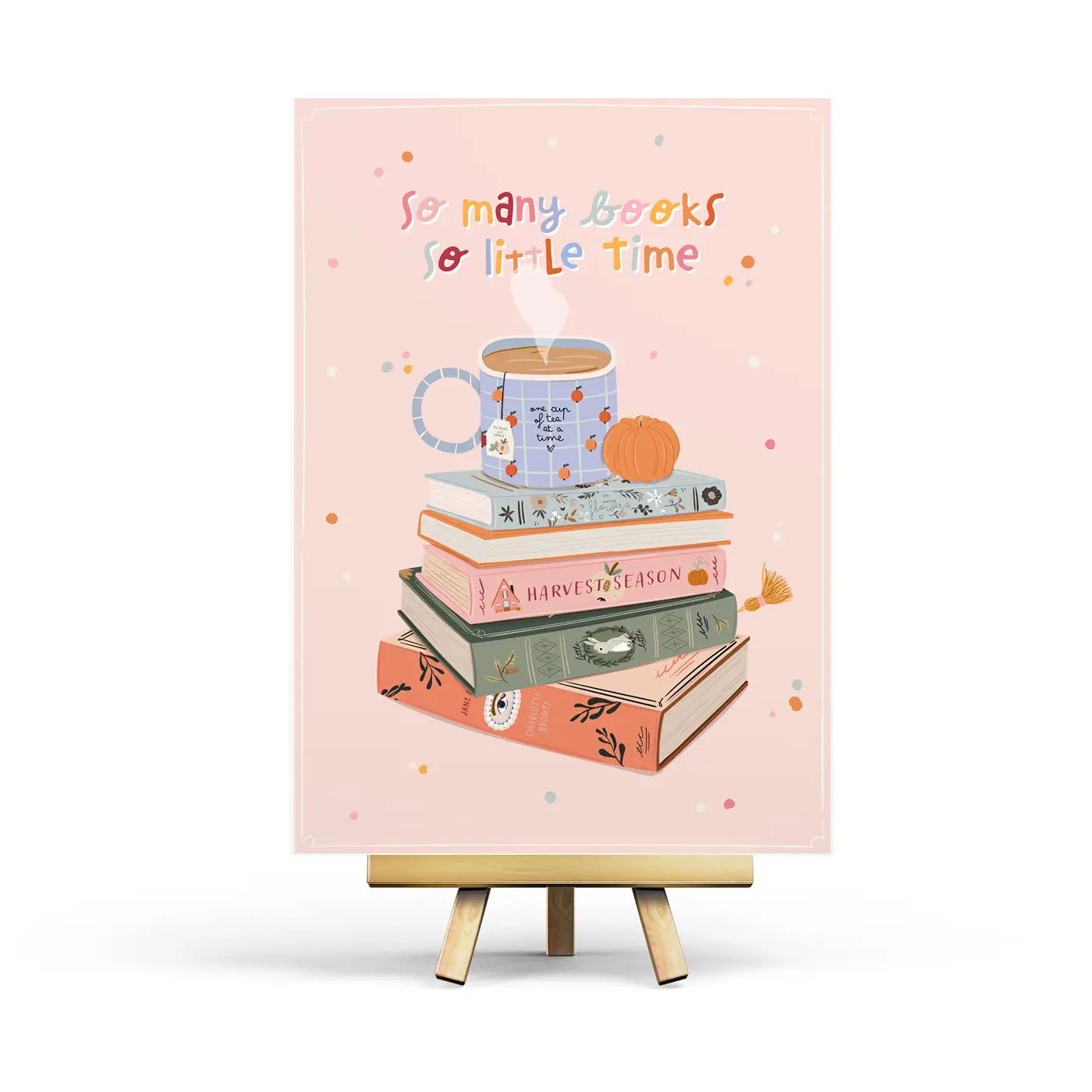 Many Books, Little Time Postcard