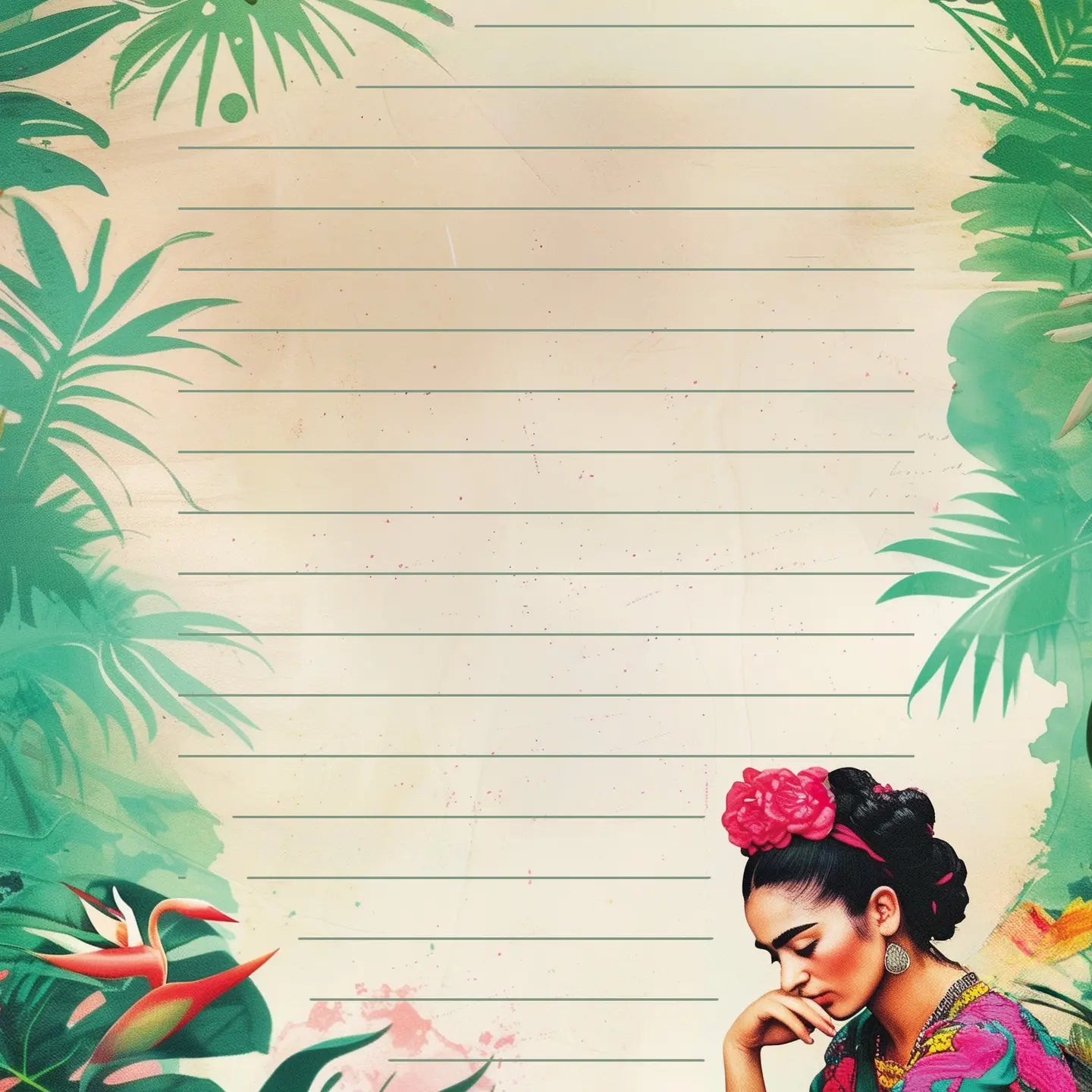 Frida Writing Letters Notepad