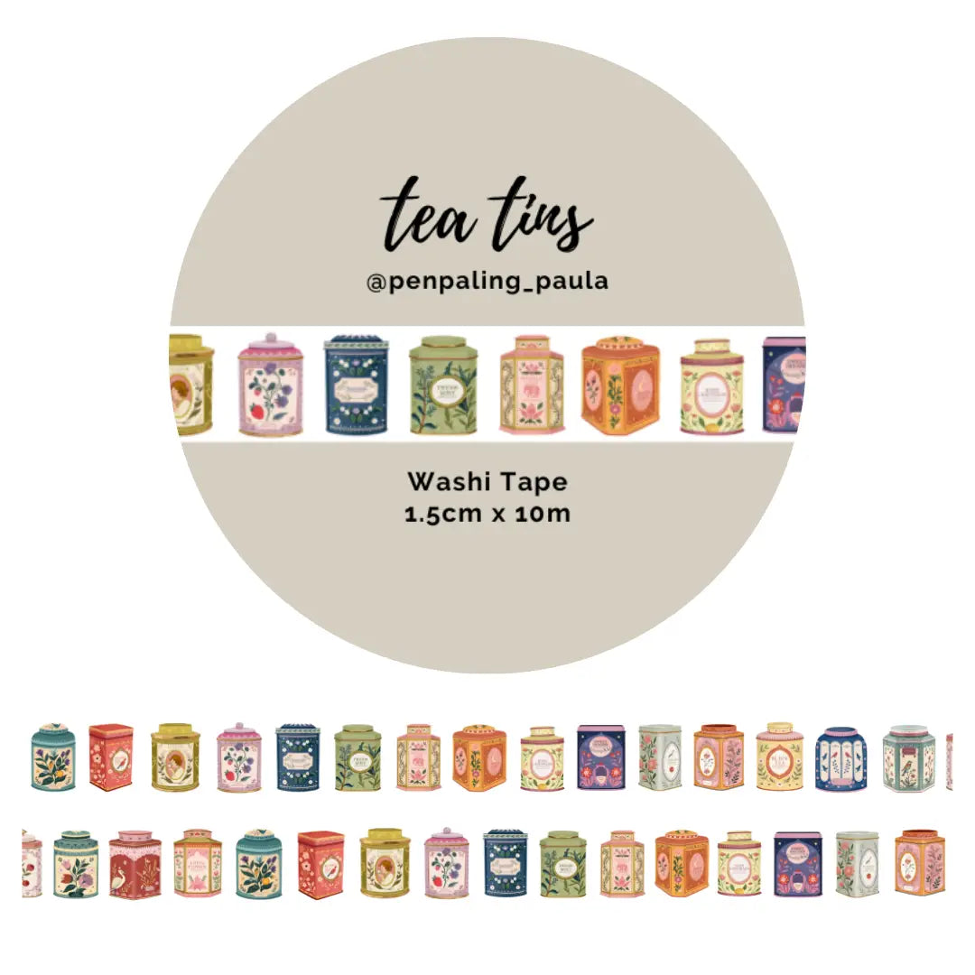 Tea Tins Washi Tape