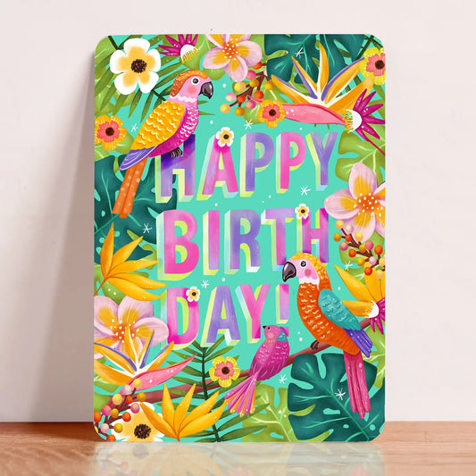 Tropical Birthday Wishes Postcard