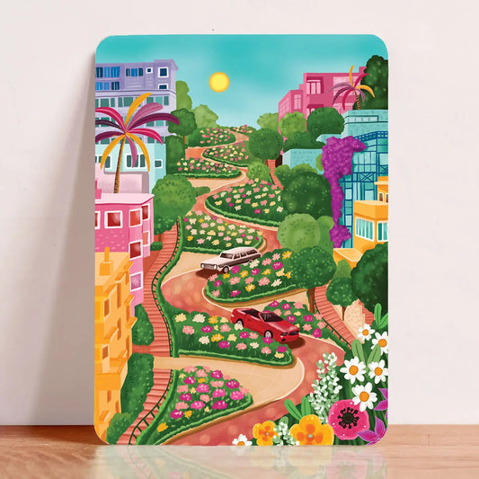Lombard Street, San Francisco Postcard