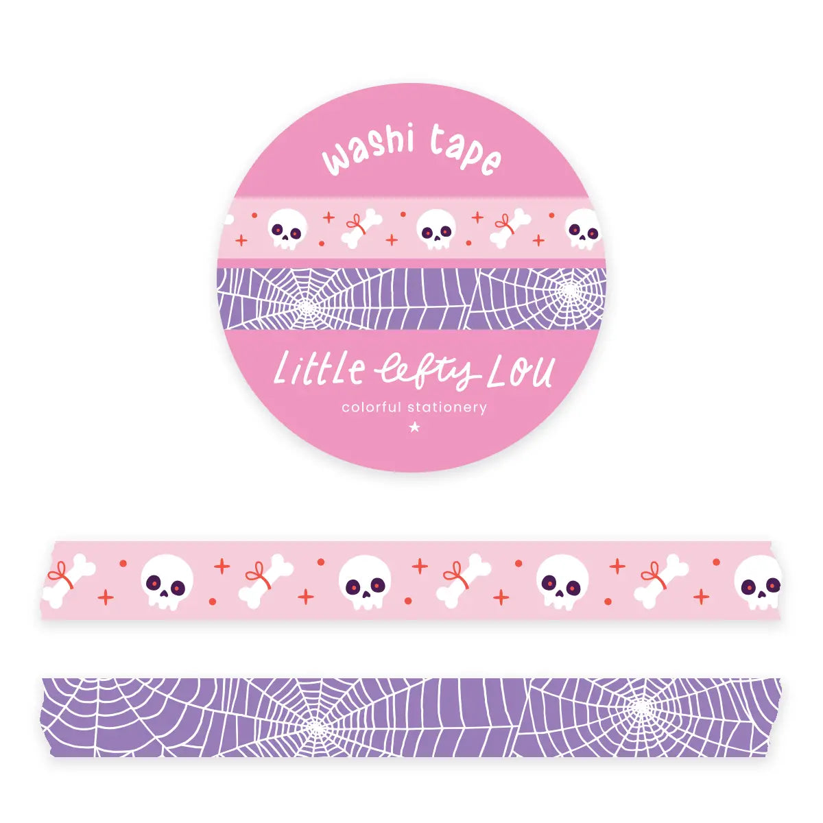 Skulls & Spiderwebs Washi Tape (Slim)