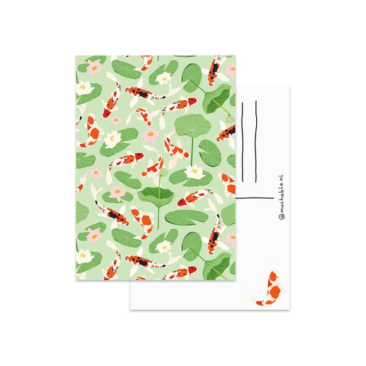 Koi Pond Postcard