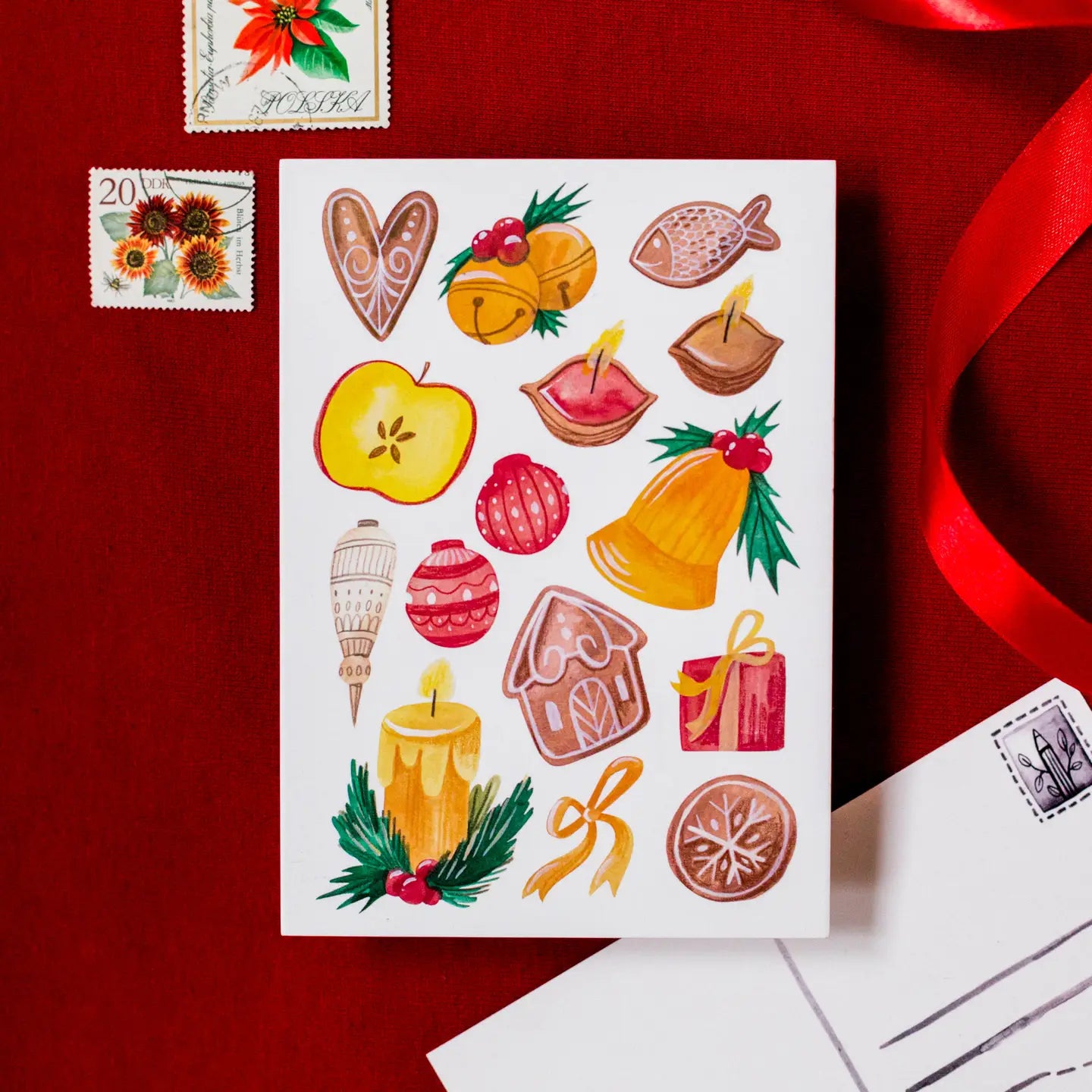 Traditional Christmas Postcard