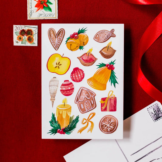 Traditional Christmas Postcard