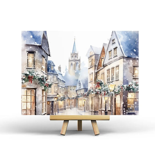 Winter Town Postcard