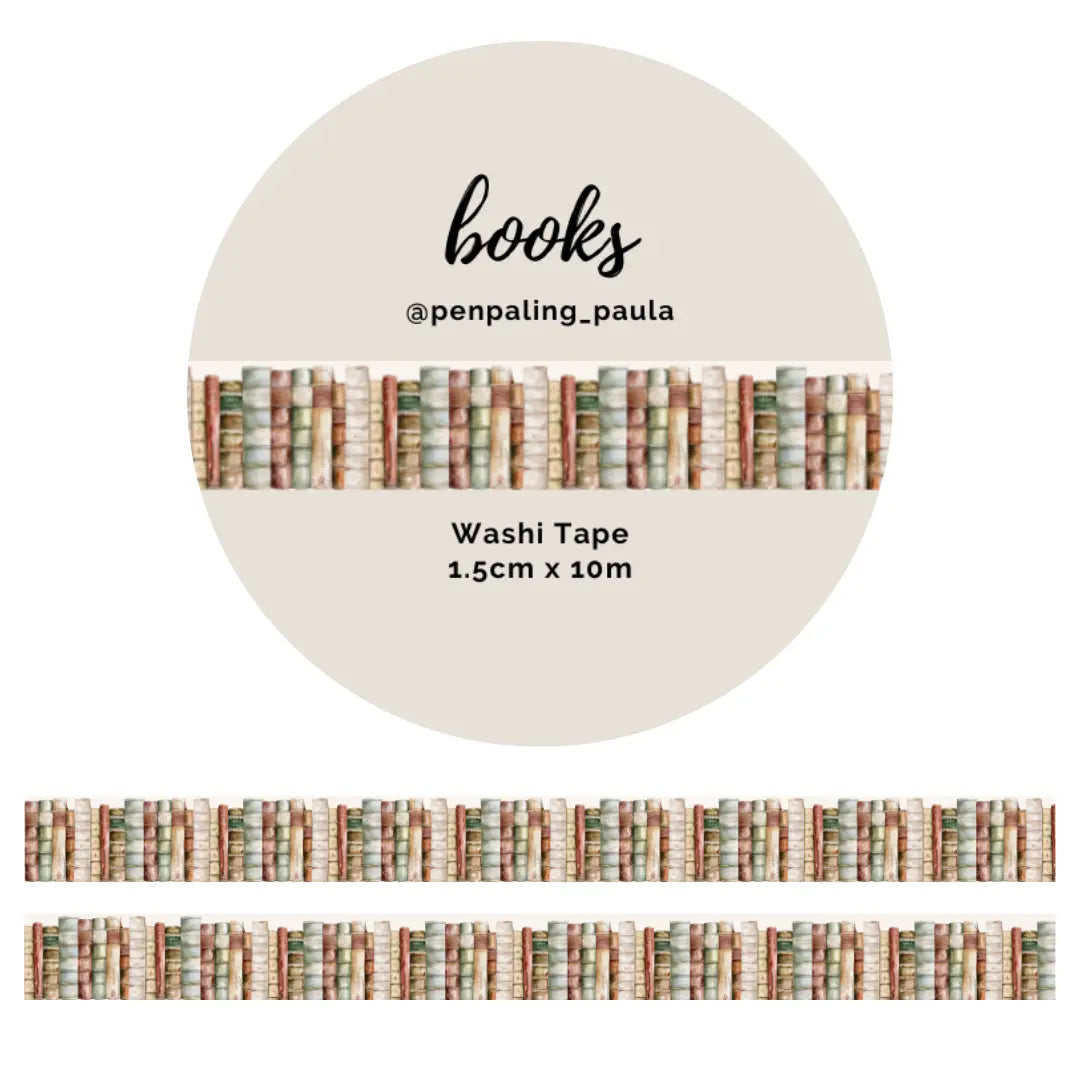 Books Washi Tape