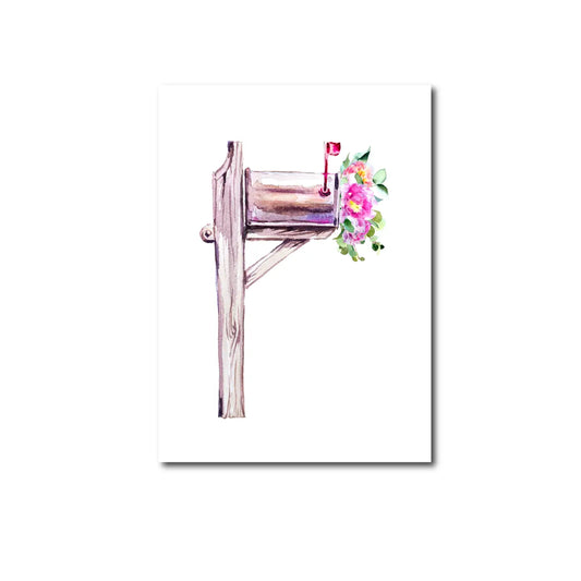 Pastel Mailbox Postcard