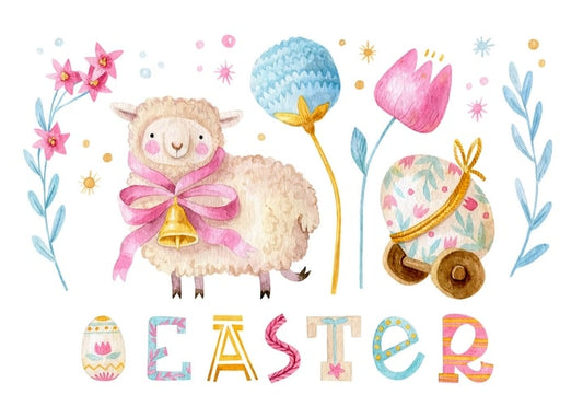 Easter Lamb Postcard