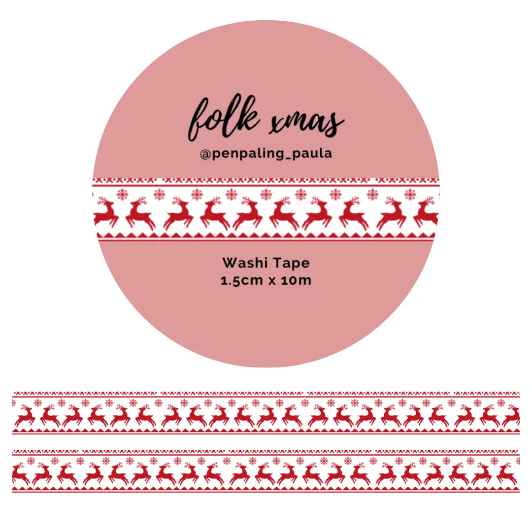 Folk X-Mas Washi Tape