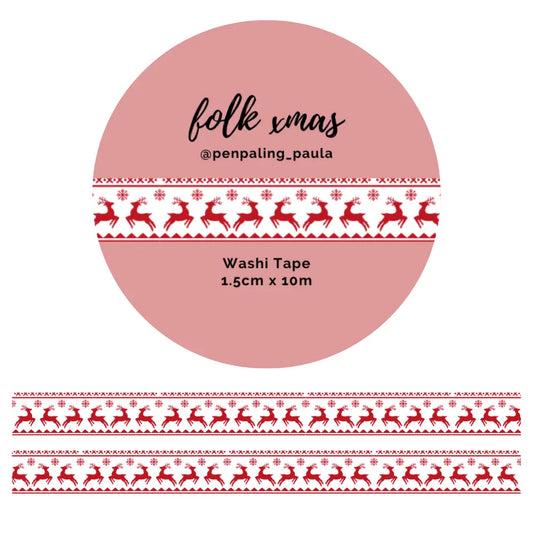 Folk X-Mas Washi Tape