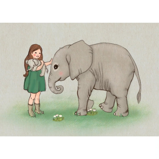 Belle & Boo Postcard "Baby Elephant"