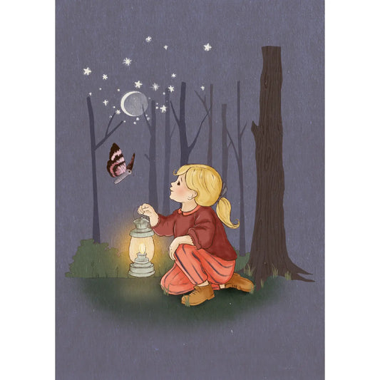 Belle & Boo Postcard "Girl Night Explorer"