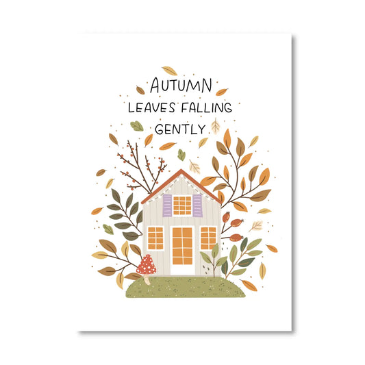 Autumn Leaves are Falling Postcard
