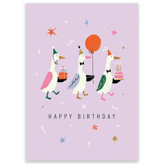 Geese Birthday Wishes Postcard