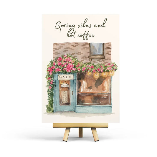 Spring Cafe Postcard
