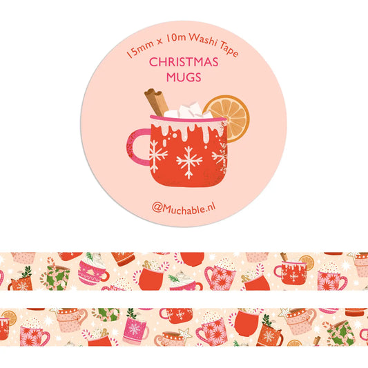 Christmas Mugs Washi Tape