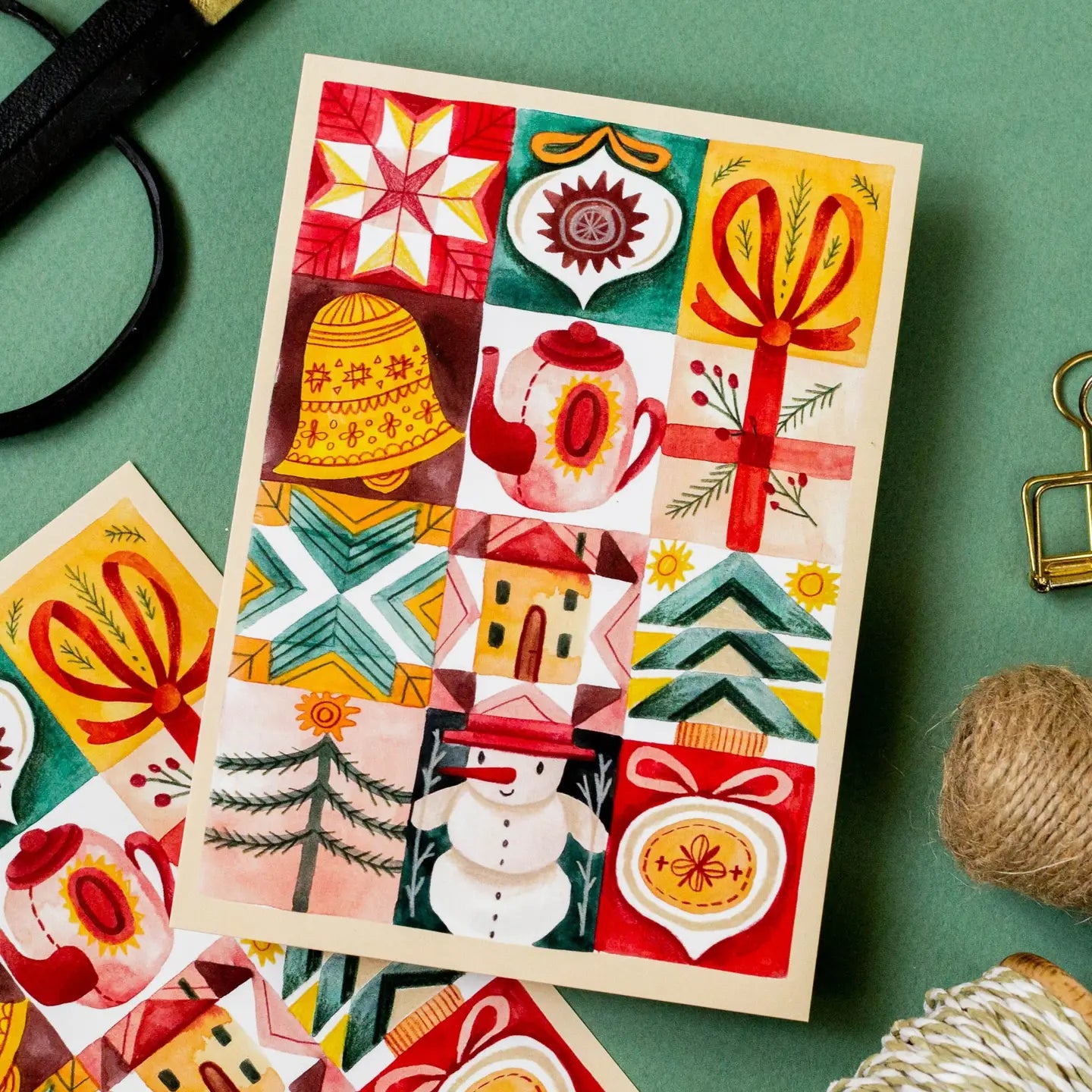 Festive Quilt Postcard