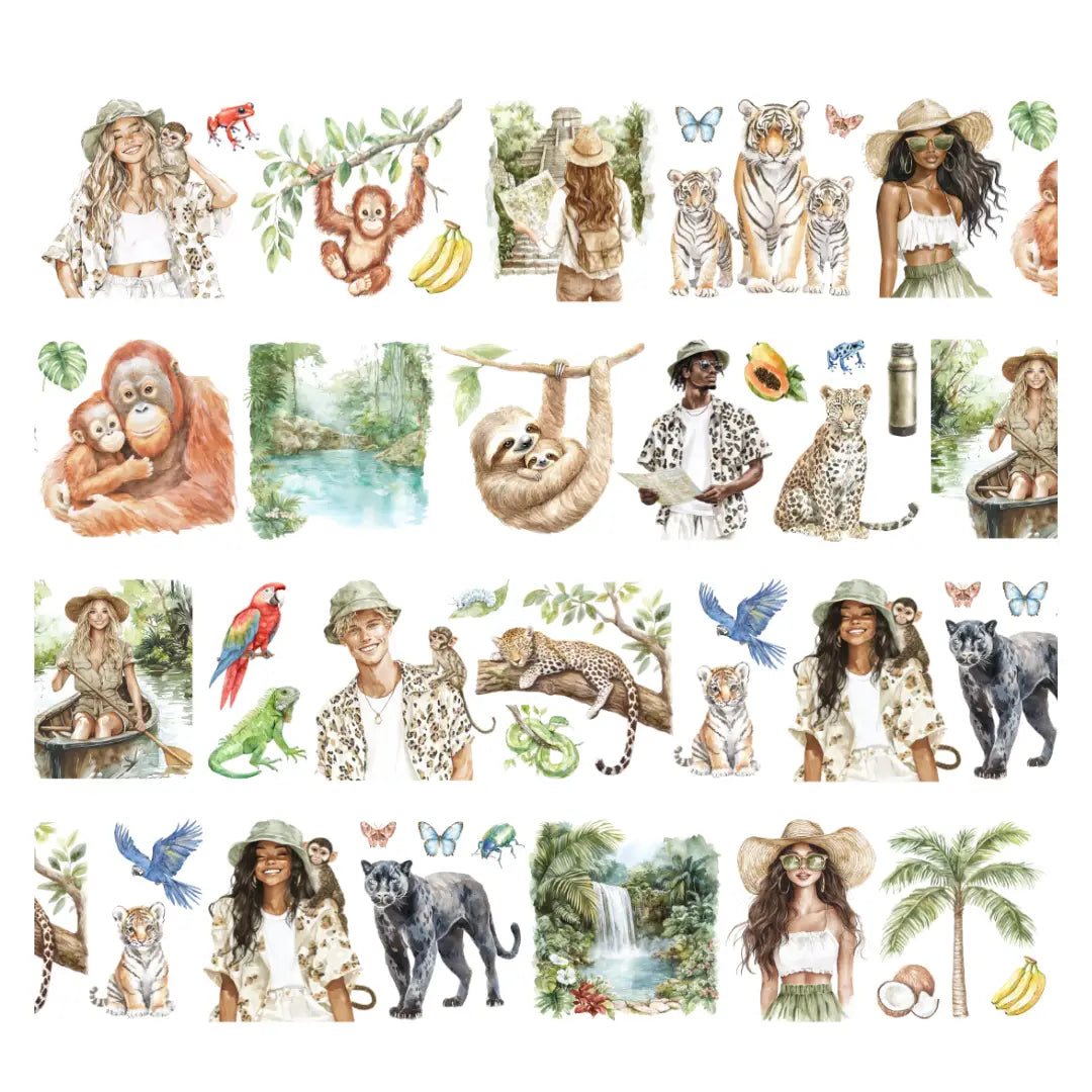 Tropical Jungle PET Tape PRE-CUT