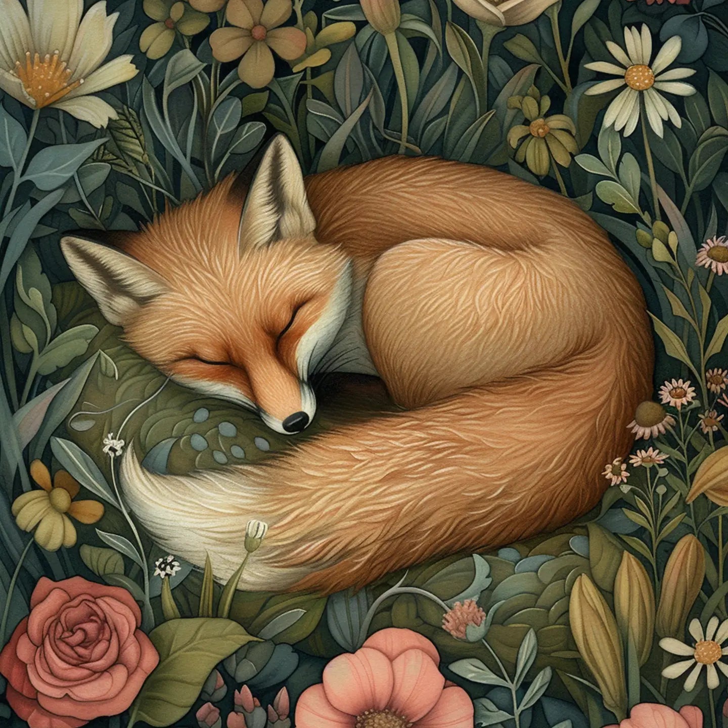 Sweet Dreams Fox Postcard