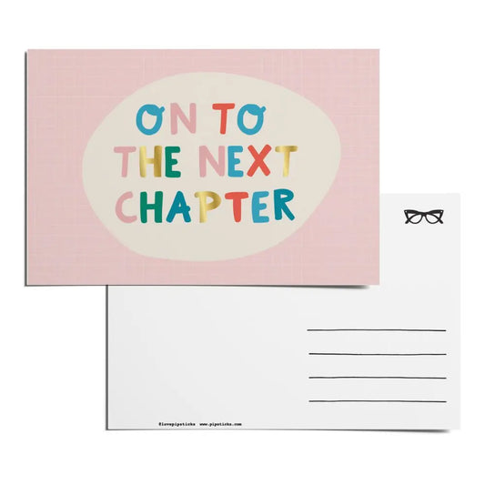 On To the Next Chapter Postcard