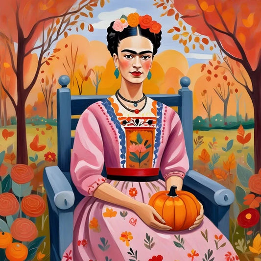 Frida with Pumpkin