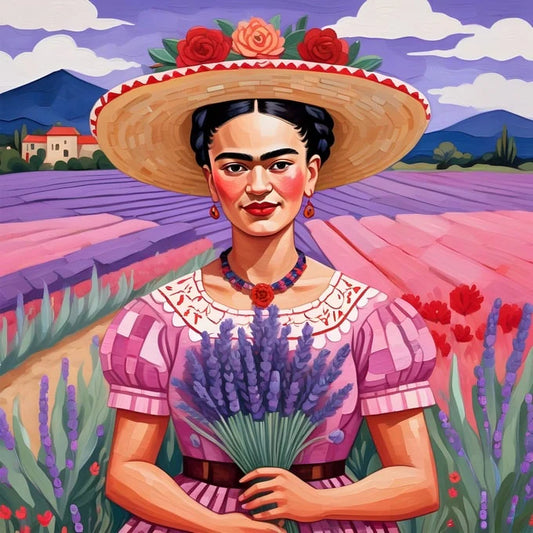 Frida in Flower Field