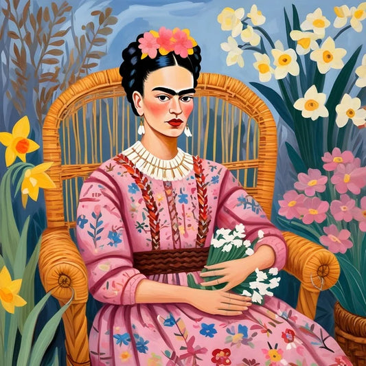 Frida with Daffodils