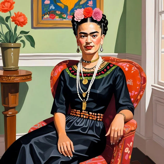 Frida Wearing Pearls