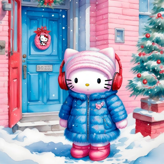 Hello Kitty in Headphones