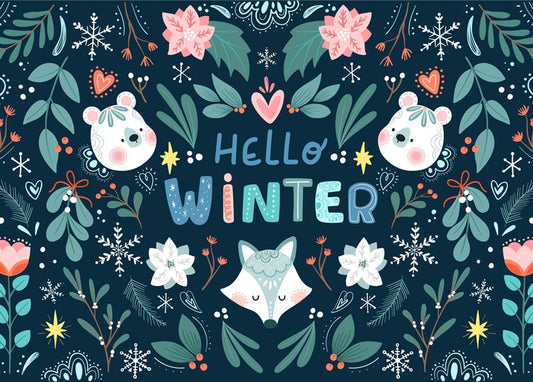 Hello Winter Postcard