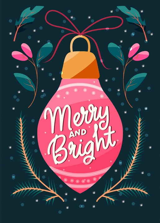 Merry and Bright Postcard