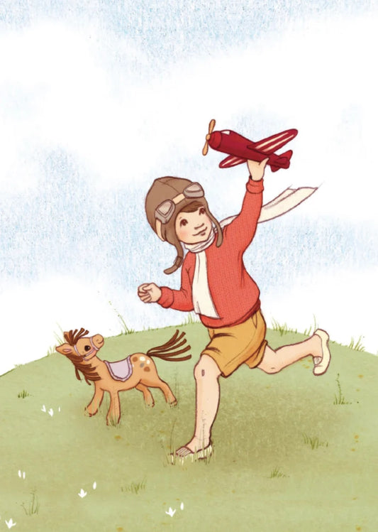 Belle & Boo Postcard "Little Aviator"