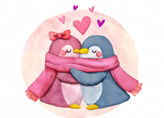 Penguin Love Postcard