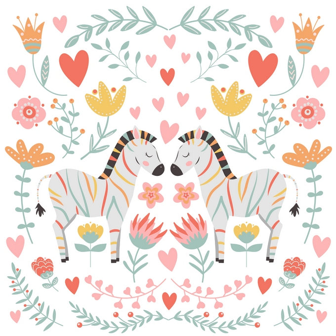 Zebra Love Postcard