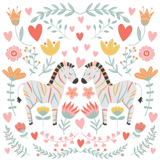 Zebra Love Postcard