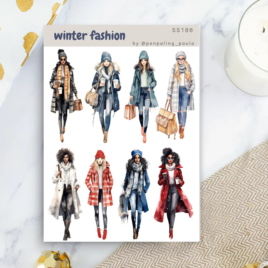 Winter Fashion Sticker Sheet