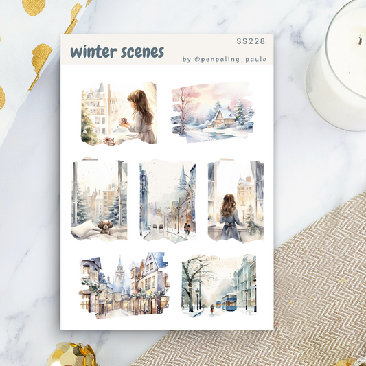 Winter Scenes Sticker Sheet