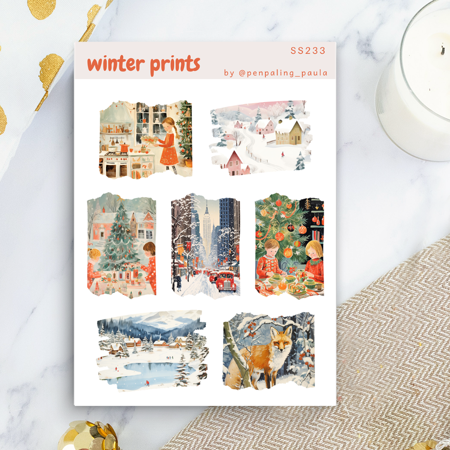 Winter Prints Sticker Sheet