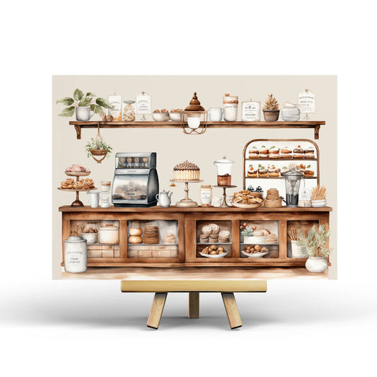Coffee Shop Postcard