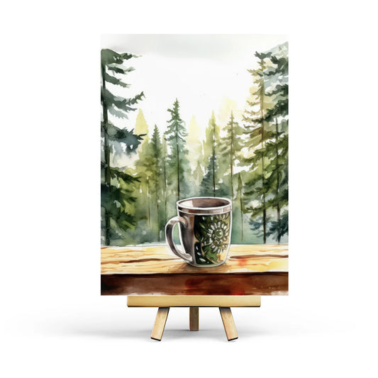 Coffee in Nature Postcard