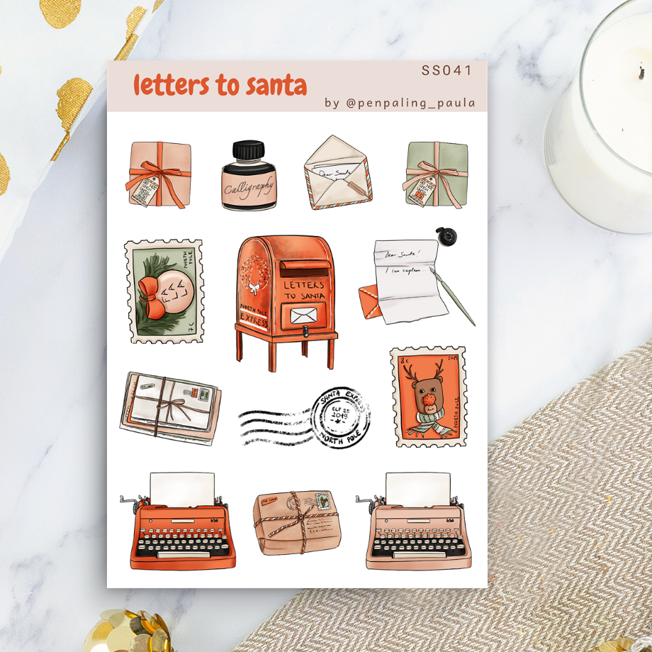 Letters to Santa Sticker Sheet
