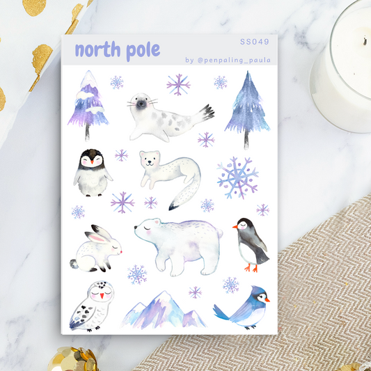 North Pole Sticker Sheet